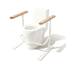Load image into Gallery viewer, Toilet Safety Rails for Seniors - Toilet Safety Frame with Nighttime Reflective Armrests &amp; Base, 3-Speed Height Adjustment, Toilet Safety Frames &amp; Rails Fits Most Toilets, 3-Hole Depth Adjustment
