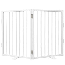 Load image into Gallery viewer, Snagle Paw Full Metal Freestanding Dog Gate,Indoor Pet Gate with Floor Protect Support Feet, 40x32 Inches Foldable Dog Fence for Stairs, Hallways and Doorways (32'' H 2 Panel, White
