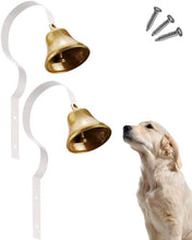 Load image into Gallery viewer, 2-Pack Fixed Metal Dog Doorbell for Potty Training - Heavy Duty Steel Wall Mounted Dog Bells for Door to Ring to Go Outside - Complete Housebreaking System for Multi-Dog Homes, No Snag (2Pack White)
