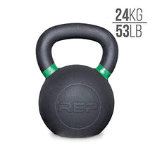 Load image into Gallery viewer, REP Fitness Kettlebell Set, 1 of Each (8, 12, 16, 20, 24 kg), Adjustable Weight, Cast Iron, Strength Exercise Training, Home Gym, Power Workout Equipment, Free Weights, Dumbbell Alternative
