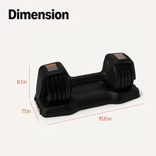 Load image into Gallery viewer, Amazon Basics Adjustable Dumbbell with 5 Weight Options, 25 lb, Single Dumbbell, Black
