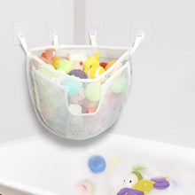 Load image into Gallery viewer, DOCMON Bath Toy Storage, Large Capacity Bath Toy Holder with Bottom Zipper, Quick Release Bathtub Toy Storage with Large Pocket, Corner Mesh Bath Toy Organizer Basket Bin for Bathroom Toys - White
