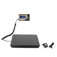 Load image into Gallery viewer, Amazon Basics Digital Postal Scale with Tare Function, Heavy Duty, Aluminium Platform, 440 lb Capacity, Digital Shipping, Portable, Black
