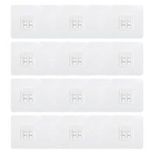 Load image into Gallery viewer, DOCMON 4 Pack Shower Caddy Adhesive Replacement, 3 Hooks Thick Shower Shelf Adhesive, Waterproof Shower Hooks Strips for Kitchen Racks, Bathroom Storage, Shower Basket &amp; Soap Holder
