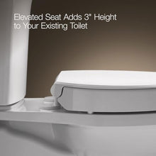 Load image into Gallery viewer, KOHLER 25875-47 Hyten® Elevated Quiet-Close™ elongated toilet seat, Almond
