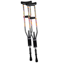 Load image into Gallery viewer, York Nordic - Spring Cushion Crutches Perfect for Sports Injuries and Travel - Heights 4'7" to 6'6" - Adjust Down to 22" for Travel
