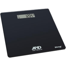 Load image into Gallery viewer, A&amp;D Medical Digital Body Weight Scale - UC-352BLE - Bluetooth Bathroom Weight Machine, Syncs with A&amp;D Heart Track App - 450lb (200kg) - Batteries Included, Black
