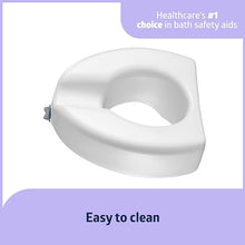 Load image into Gallery viewer, Medline 5" Raised Toilet Seat with Lock, No Arms, White, 400 lb Capacity - Easy Installation - Elderly &amp; Disabled Bathroom Aid
