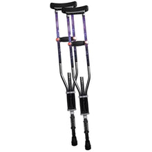 Load image into Gallery viewer, York Nordic - Spring Cushion Crutches Perfect for Sports Injuries and Travel - Heights 4'7" to 6'6" - Adjust Down to 22" for Travel
