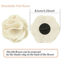 Load image into Gallery viewer, ARING PET Velvet Dog Collars, White Soft Pet Collar with Detachable Felt Flower Metal Buckle for Puppy Small Medium Large Boy Girl Dogs-L
