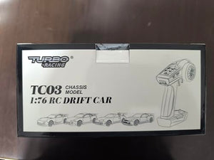 Turbo Racing 1:76 Scale Drift RC Car with Gyro Mini Full Proportional RTR 2.4GHZ Remote Control with 2 Replaceable Body Shell