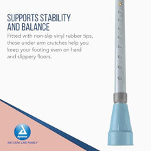 Load image into Gallery viewer, Dynarex Bariatric HD Steel Tall Adult Crutches - Extra Heavy Duty Bariatric Crutches with Underarm Pads
