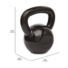 Load image into Gallery viewer, Amazon Basics Cast Iron Kettlebell for Strength Training, Wide Handle, 40 Pounds, Black
