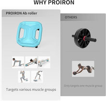 Load image into Gallery viewer, PROIRON Ab Roller with Knee Pads for Abs Workout, Multifunctional Ab Roller Wheel for Abs Workout- Blue
