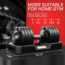 Load image into Gallery viewer, ALTLER Adjustable Dumbbell Set, 52LB Pair with Tray for Workout Strength Training Fitness, Adjustable Weight Dial Dumbbell with Anti-Slip Handle and Weight Plate for Home Exercise
