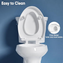 Load image into Gallery viewer, SAMODRA Raised Toilet Seat Riser, White, 3 Inch High Elevated Toilet Seat for Seniors, Soft Close, Easy Install &amp; Clean (Elongated)

