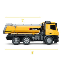 Load image into Gallery viewer, Top Race Remote Control Dump Truck Toy - 1:14 Scale Heavy-Duty Construction Vehicle with 7 lb Load Capacity,
