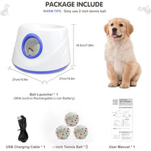 Load image into Gallery viewer, RERBIO Dog Ball Thrower Launcher, Automatic Ball Launcher for Dogs, 3 Adjustable Distance Settings, Indoor OutdoorInteractive Toy, with 3 2.3-inch Balls, Small/Medium Sized Dog Thrower
