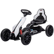 Load image into Gallery viewer, Safe and Fun 12V Electric Go Kart for Kids 3-8 Years Old, Outdoors Adventure Ride-On Toy, White
