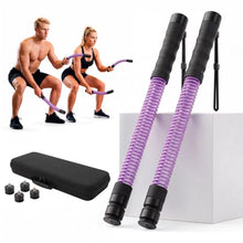 Load image into Gallery viewer, LunaHush Weighted Cordless Ropeless Battle Ropes for Home Gym, 3 Adjustable Resistance, Heavy Duty Strength Training Equipment for HIIT, Full Body Workout, Men &amp; Women, Purple
