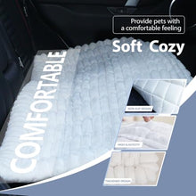 Load image into Gallery viewer, Dog Car Seat Waterproof Bed Cover Non-Slip Car Back Seat Soft and Comfortabl Pet Bed Mat Car Blanket for Travel Backseat Extender Seat Covers Dog Bed for Cars Trucks and SUVs (White Cover 23.6” x 51”)

