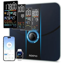 Load image into Gallery viewer, RENPHO Smart Scale for Body Weight, Body Fat Scale for BMI, Body Fat, Muscle Mass, High Accurate Bathroom Scale with Large VA Dispaly, 18 Body Composition, 400lb, ELIS 3X
