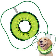 Load image into Gallery viewer, Sponge Dog Cone Collar, Dog Donut Collar After Surgery with Clear Shield, Adjustable Soft Cone for Dogs to Stop Licking-Comfy Cone for Large Medium Small Dogs (Kiwi,L)
