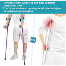 Load image into Gallery viewer, Antdvao Folding Crutch (x1 Unit) Forearm Crutch Anti-Drop Cuff Reduces the Hassle of Picking Up  (Single Violet)
