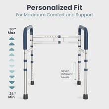 Load image into Gallery viewer, Adjustable Toilet Safety Frame &amp; Rails, Toilet Safety Rail for Elderly Adults
