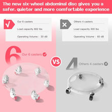 Load image into Gallery viewer, 6 Caster Ab Roller, Ab Exercise Equipment with Knee Pads, Ab Roller Wheel for Core Exercise-Pink
