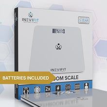 Load image into Gallery viewer, INEVIFIT Bathroom Scale, Highly Accurate Digital Bathroom Body Scale, Measures Weight up to 400 lbs. Includes Batteries
