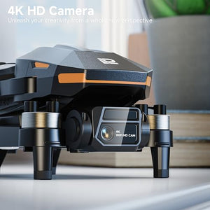 Drones with Camera for Adults 4K, Brushless Motor FPV Foldable Mini RC Drone for Kids Beginners, One-Touch Takeoff, 5G WiFi, Auto Hover
