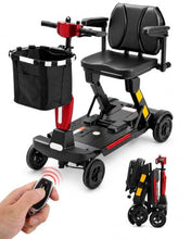 Load image into Gallery viewer, Ecomobi Light Weight Mobility Scooter for Seniors &amp; Adults, 12–30 Mile Range, Foldable Airline Approved Portable 4 Wheel Motorized Scooter with Removable Lithium Battery, 300 lb Capacity, Ultra Red
