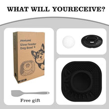 Load image into Gallery viewer, JOJDZD Dog Lick Bowl with Interactive Rolling Ball &amp; Slow Feeder, Black
