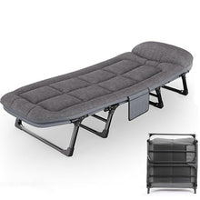 Load image into Gallery viewer, Portable Camping Cot with 450LBS Capacity, Thick Memory Foam Mattress, Folding Bed for Adults, Comfortable Outdoor Sleeping Solution, 70.9in Length
