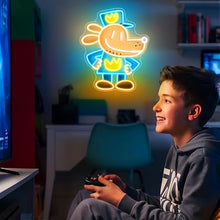 Load image into Gallery viewer, Officially Licensed Dog Man Neon Sign, Neon Signs for Wall Decor, UV Printing LED Light Sign, Kids' Room, Game Room, Party, Birthday/Christmas Gift for Dog Man New Movie Lovers &amp; Fans
