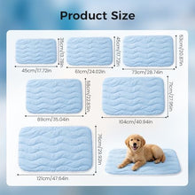 Load image into Gallery viewer, ZiTour Dog Cooling Mat, Chill Soothing Fabric to Rapid Cooling, Portable Washable Kennel Bed for Summer Active Dog (White, 35“x24)
