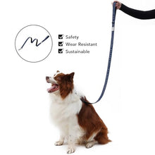 Load image into Gallery viewer, Soft Leather 4ft Dog Collar and Leash Set,Stylish 4ft PU Leather Dog Training Leash, Adjustable Durable Pet Collars with Quick Release Buckle for Large Dogs,Medium Dogs,Terracotta (Blue, 4 feet)
