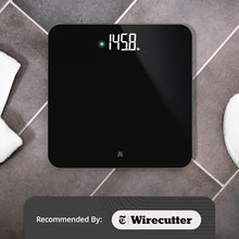Load image into Gallery viewer, Greater Goods AccuCheck Digital Scale for Body Weight - Accurate Digital Bathroom Scale with High-Precision Sensors, Large Easy-to-Read Backlit Display, 400 lb Capacity, Auto Step-On (Black)
