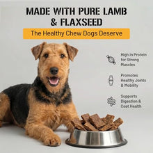 Load image into Gallery viewer, Dog Chits Lamb and Flaxseed Soft Chew for Dogs - All Natural Dog Treats, High Protein, Gentle on Teeth &amp; Rich in Omega 3 and 6 - Supports Joint and Digestive Health - Made in USA - 4 oz
