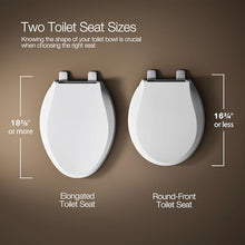 Load image into Gallery viewer, KOHLER 25875-47 Hyten® Elevated Quiet-Close™ elongated toilet seat, Almond
