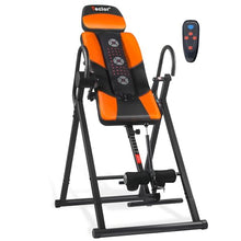 Load image into Gallery viewer, Teclor Inversion Table,Advanced Heat and Massage Function,Strength Training Inversion Table for Back Pain Relief,Heavy Duty Inversion Table 350 lbs Capacity with Wider and Thickened Backrest
