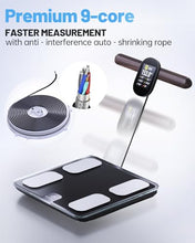 Load image into Gallery viewer, CLORIS Digital Smart Scale FSA&amp;HSA Eligible for Body Weight Fat BMI Muscle Mass 28 Body Composition Measurement Health Analyzer 8 Electrodes with App Bluetooth, Full-Color TFT LCD
