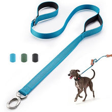 Load image into Gallery viewer, Heavy Duty Dog Leash with Easy Lock Metal Clip, Reflective, Padded Handle - Durable 4ft 8ft Walking Training Leash for Large, Medium, Small Dogs, Jogging, Hiking, and Outdoor Use (Blue, 4 FT)

