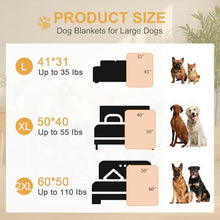 Load image into Gallery viewer, Gowyeg Premium Dog Blankets for Large Dogs &amp; Cat Flannel Blanket Washable, Soft Pet Throw Cover for Kennel Crate Bed, Cute Paw Pattern, 41x31 inch,Blue/Black/Brow

