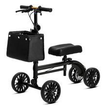 Load image into Gallery viewer, VitaSophy Knee Scooter with Disc Brake, Steerable Knee Walker for Adults,Foldable Rover Scooter for Broken Foot Injured Leg Crutch, Black
