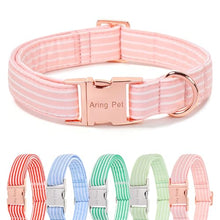 Load image into Gallery viewer, ARING PET Girl Dog Collar for Puppy Small Medium Large Dogs-Pink Stripe L
