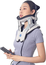 Load image into Gallery viewer, ALLILUYAA Cervical Neck Traction Device,Electric Air Pump Neck Stretcher Cervical Traction Device,with 3 Power Traction and 8 Airbag Support,Neck Brace which Decompresses the Neck and Relieves
