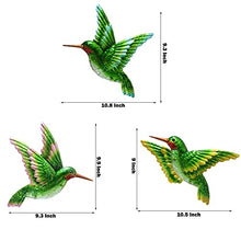 Load image into Gallery viewer, Voumsil Metal Hummingbird Wall Art Outdoor Hummingbird Decor Metal Fence Decorative Hummingbird Wall Hanging Decor Hand-made for Bird Bedroom Garden Patio Porch Fence 10 Inch…

