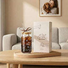 Load image into Gallery viewer, Dachshund Gift for Women, Funny Wiener Dog Gifts Glass Cup with Lid &amp; Straw Coffee &amp; Smoothie Tumbler for Weenie Lovers Dog Owners Pet Moms Wife teens Friend Sister for Mother’s Day Birthday
